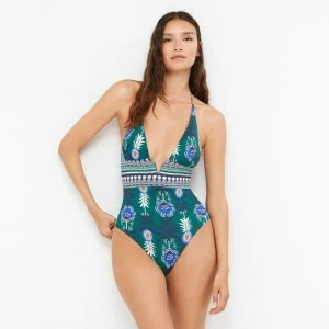 Ba&ntilde;ador mujer escote en V estampado