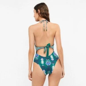 Ba&ntilde;ador mujer escote en V estampado