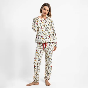 Pijama aterciopelado mujer estampado Peanuts