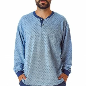 Pijama largo hombre tejido algod&oacute;n