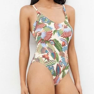 Ba&ntilde;ador una pieza mujer estampado