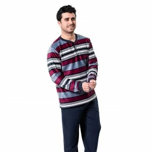 Pijama hombre manga larga rayas