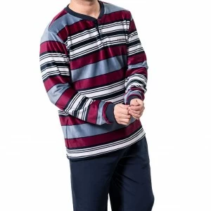 Pijama hombre manga larga rayas