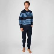 Pijama hombre rayas cuello botones