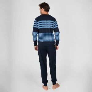Pijama hombre rayas cuello botones
