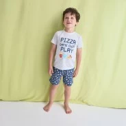 Pijama ni&ntilde;o algod&oacute;n estampado