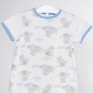 Pelele corto beb&eacute; algod&oacute;n estampado