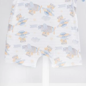 Pelele corto beb&eacute; algod&oacute;n estampado