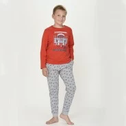 Pijama juvenil ni&ntilde;o manga larga de algod&oacute;n fino