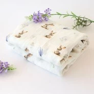 Muselina de bamb&uacute; en saquito conejito lavanda