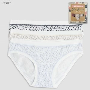 Braga bikini mujer pack3 algod&oacute;n biel&aacute;stico color