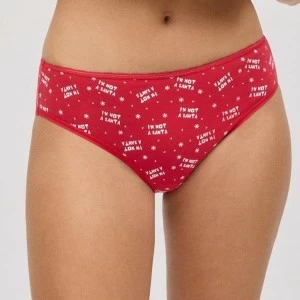 Braga midi algod&oacute;n el&aacute;stico estampado navide&ntilde;o