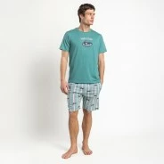 Pijama hombre manga corta estampado motos