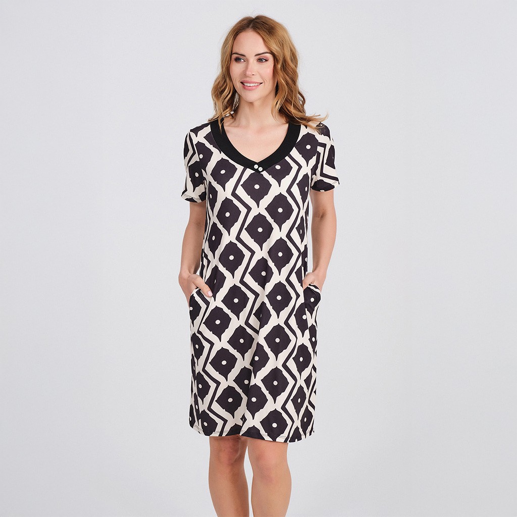 Camisola mujer punto de seda estampada