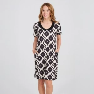 Camisola mujer punto de seda estampada