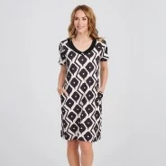 Camisola mujer punto de seda estampada