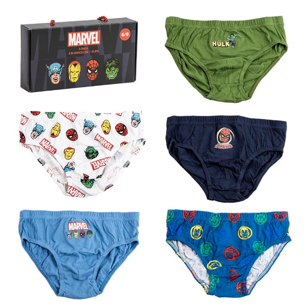 Slip algodón infantil pack 5 Marvel