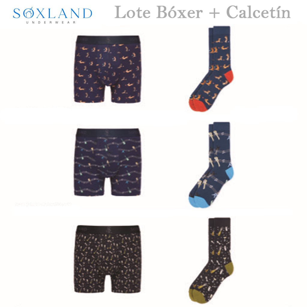 Boxer hombre + calcetín de regalo a juego