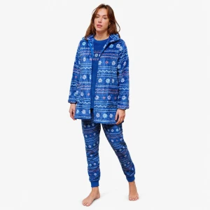 Bata corta mujer coralina estampada