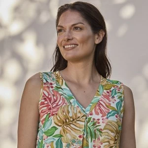 Camisola vestido mujer microfibra estampada