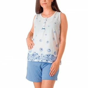 Pijama mujer hombreras estampado