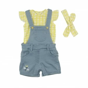 Conjunto beb&eacute; peto y camiseta con diadema