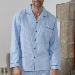 Pijama hombre abierto franela