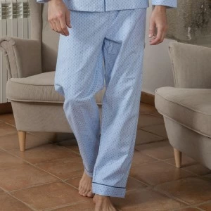 Pijama hombre abierto franela