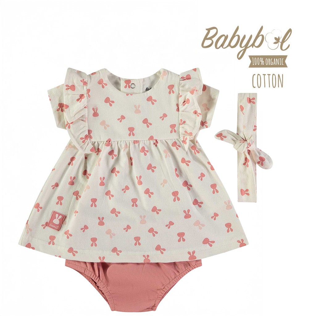 Vestido beb&eacute; estampado con diadema