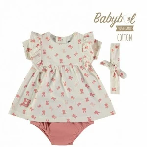 Vestido beb&eacute; estampado con diadema