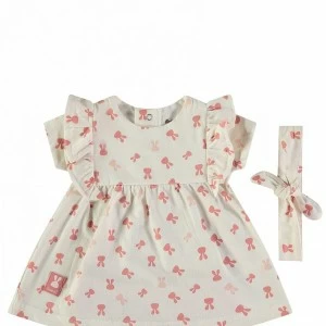 Vestido beb&eacute; estampado con diadema
