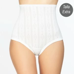 Braga Alta mujer algod&oacute;n calado talla extra