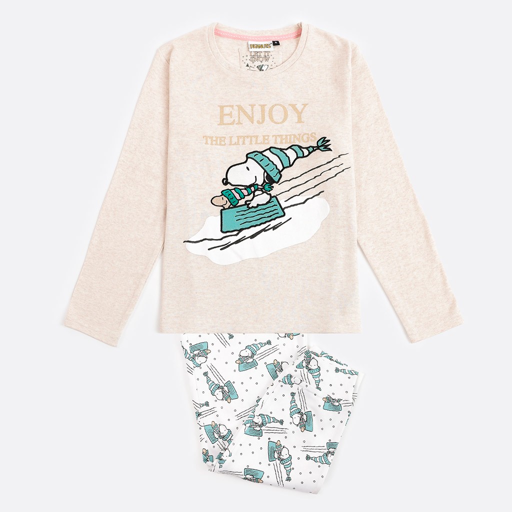 Pijama infantil manga larga Snoopy