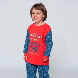 Pijama infantil algod&oacute;n manga larga