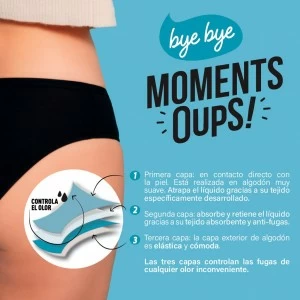 Braga bikini absobente, antiolor y lavable 