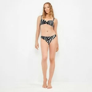 Braga bikini ba&ntilde;o mujer estampado cebra