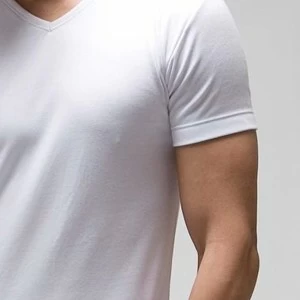 Camiseta manga corta cuello pico algod&oacute;n termal