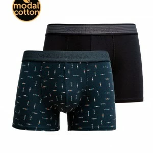 B&oacute;xer hombre modal-algod&oacute;n estampado x2