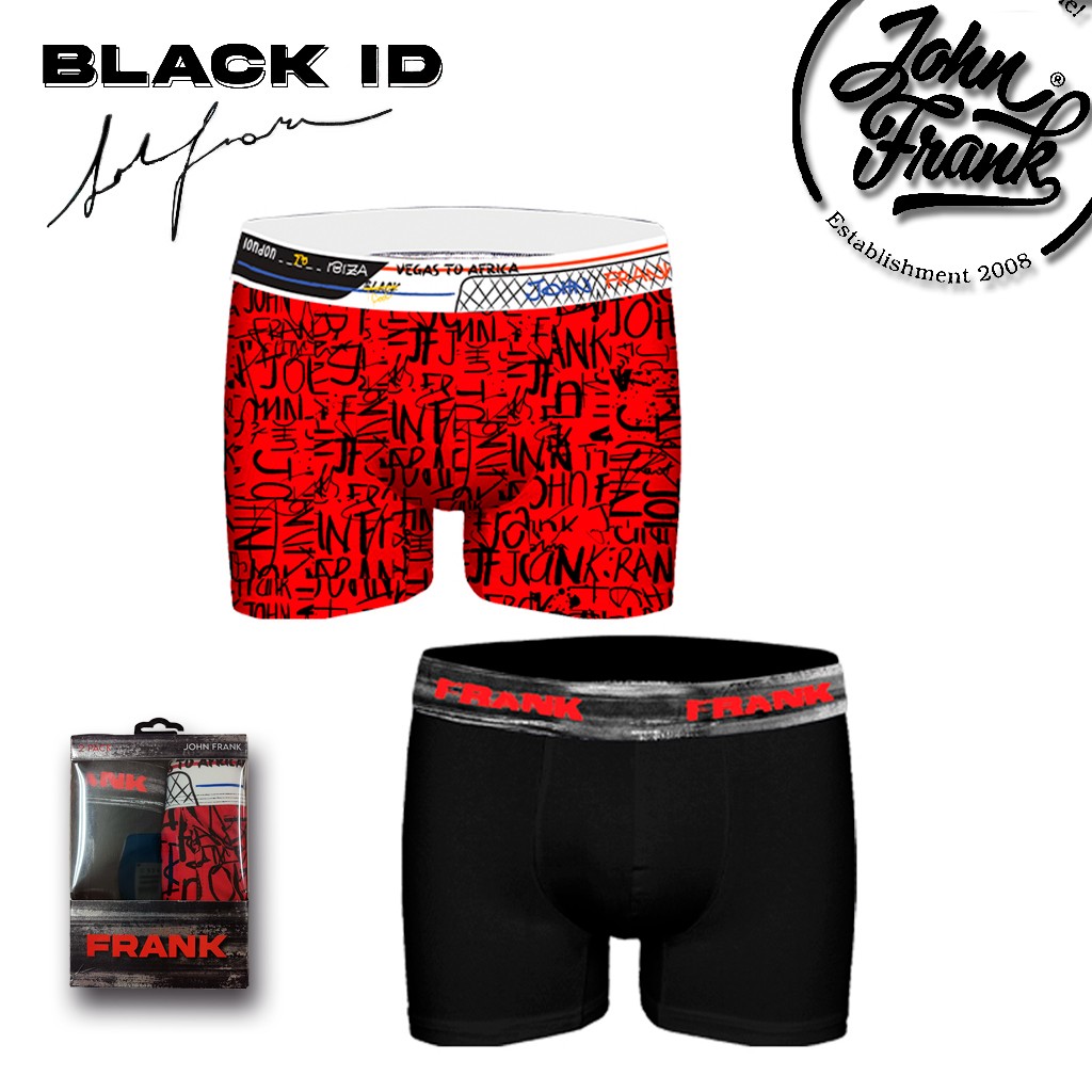 Boxer pack x 2 black id & hipe collection