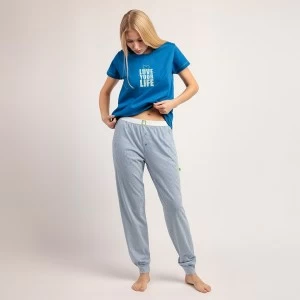 Pijama mujer algod&oacute;n pantal&oacute;n largo
