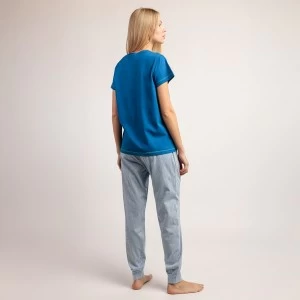 Pijama mujer algod&oacute;n pantal&oacute;n largo