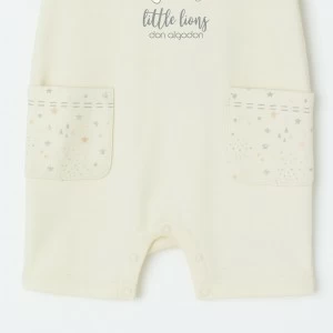 Pelele algod&oacute;n beb&eacute; manga corta little lion