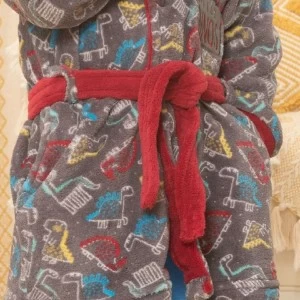 Bata ni&ntilde;o estampada con cintur&oacute;n