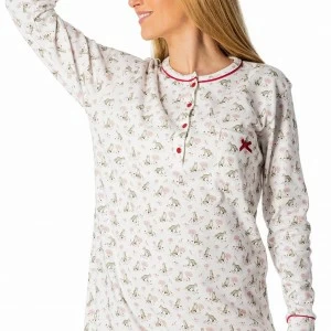 Camis&oacute;n mujer manga larga estampado