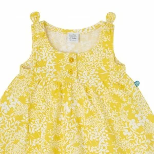 Vestido beb&eacute; estampadoamarillo