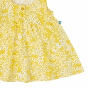 Vestido beb&eacute; estampadoamarillo
