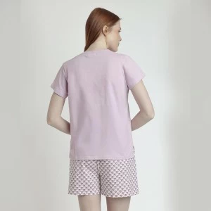 Pijama de mujer de manga corta cuello botones