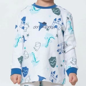 Pijama ni&ntilde;o algod&oacute;n estampado