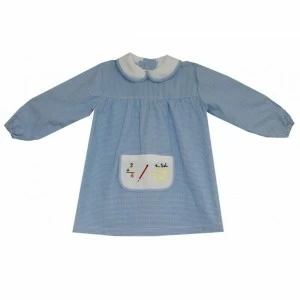 Baby colegial abierto atr&aacute;s bolsillo bordado