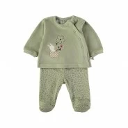 Pijama beb&eacute; dos piezas tundosado con bordado